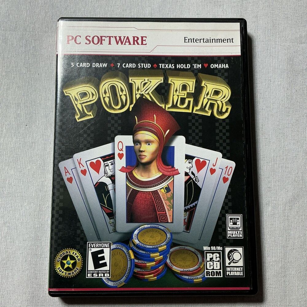 Poker - Global Star Software - Casino/Card Games - PC - W/ User Guide